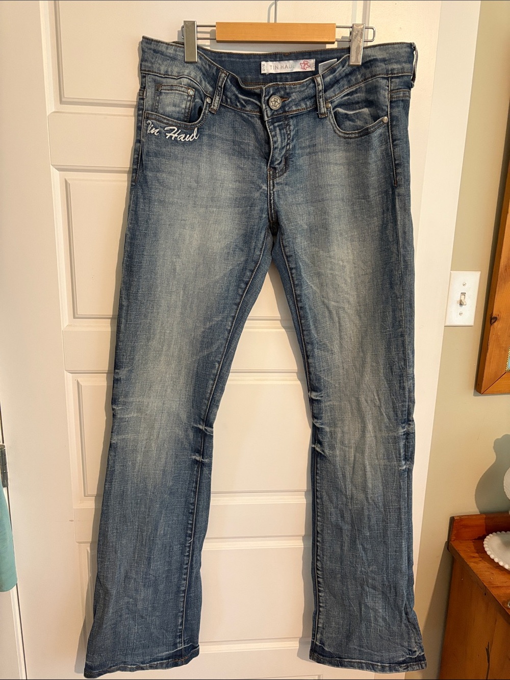 Tin Haul Women's Medium Wash Blue Boot Cut Jeans
